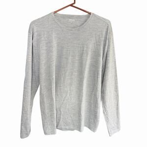 Quince 100% Merino Wool Base Layer Men's XL Gray L/S Athleisure Athletic Casual